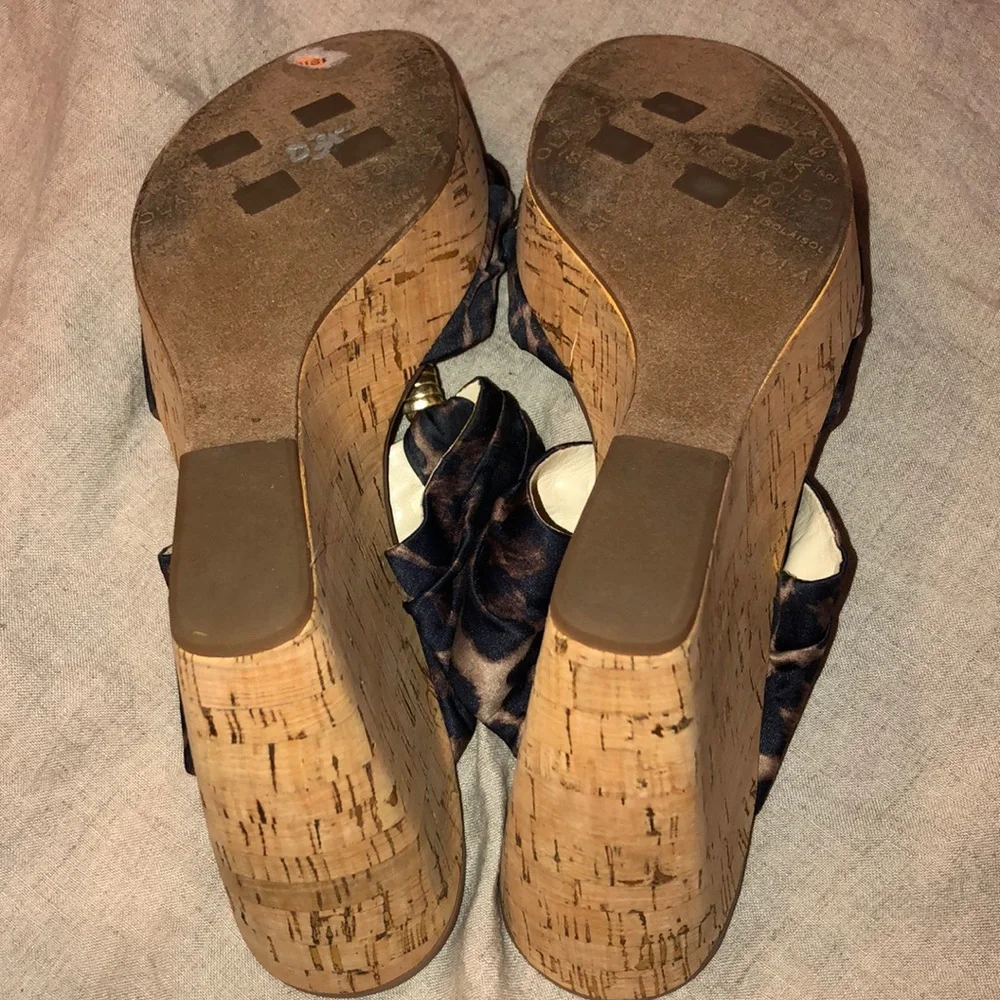 Isola Oma Leopard Print Wedge Sandals